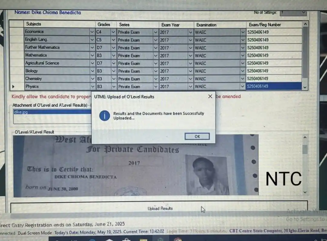Image from SOLUTIONTEE EDUTECH ACADEMY[JAMB, WAEC ,NECO , POST-UTME, TUTORIALS , ETC..]: *UPDATE 🔥🔥🔥*   O'LEVEL UPLOADING FOR 2025 UTME CANDIDATES IS NOW AC...