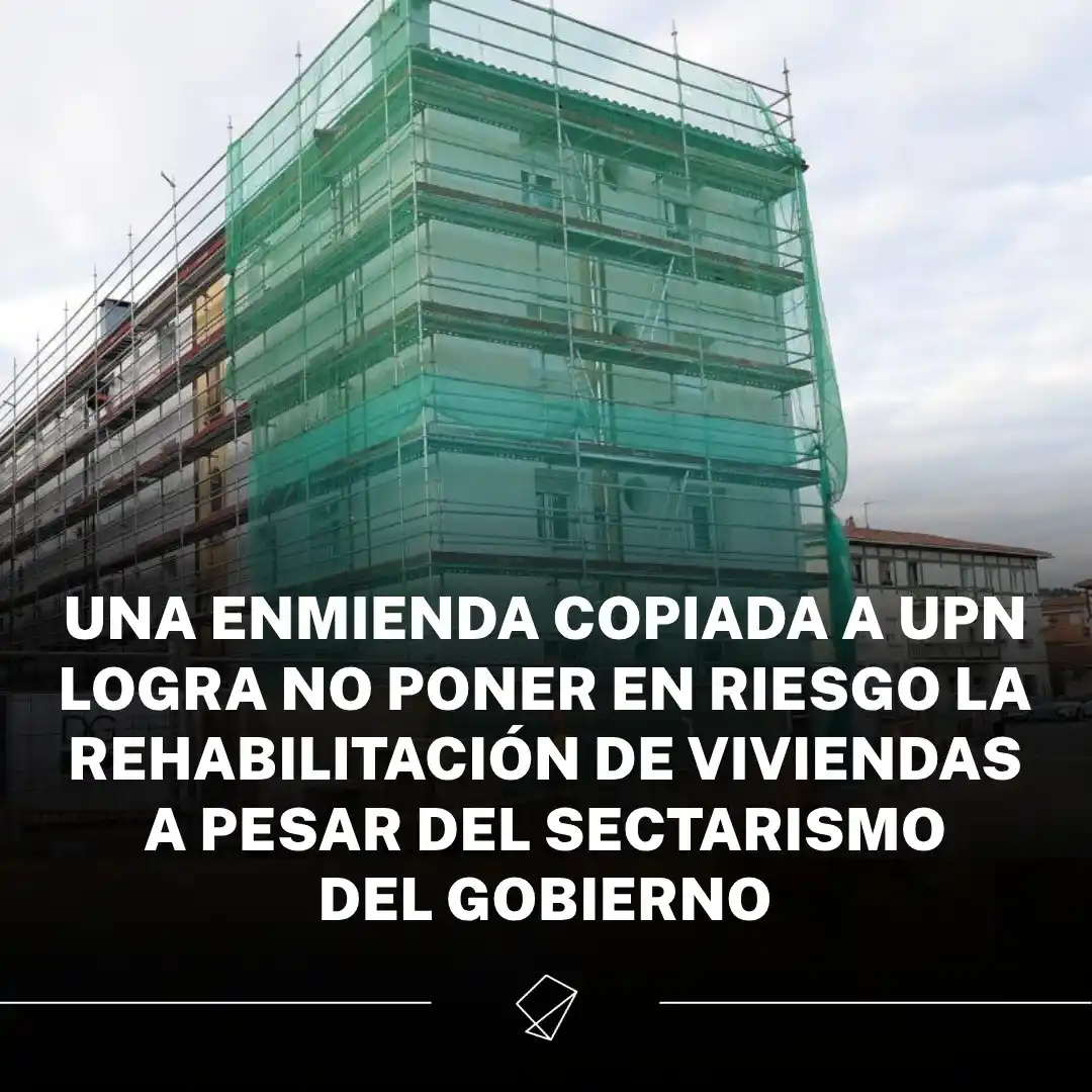 Image from Unión del Pueblo Navarro: 🏘️ *UPN advirtió que la nueva Ley de Vivienda ponía en riesgo las reh...