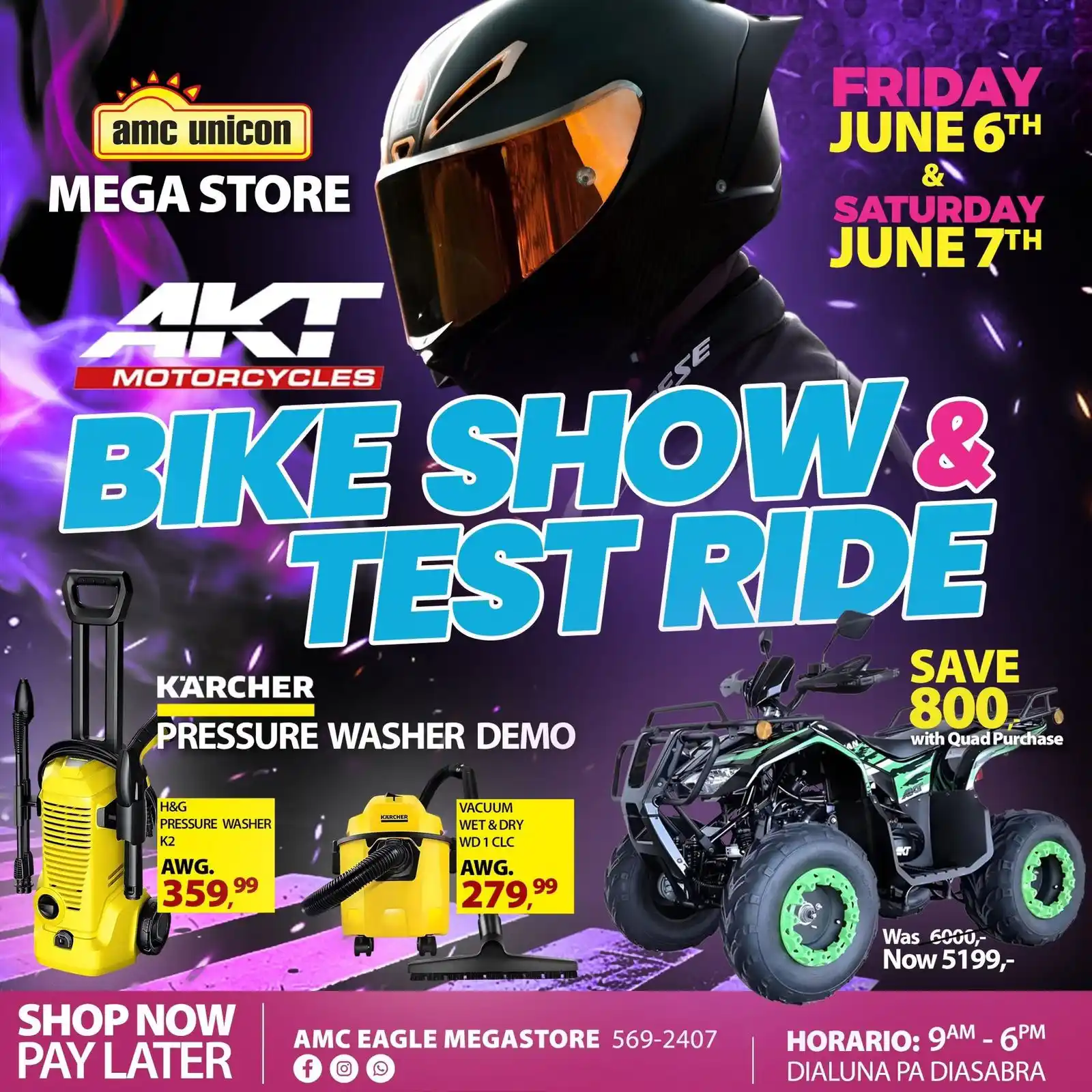 Image from AMC Unicon: 🔥 Weekend event at AMC Unicon Mega Store! 🏍️💨 Join us on Friday, Ju...