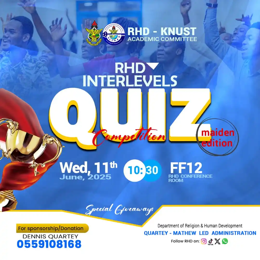 Image from VOICE OF RHD_KNUST🔉: WHO WINS THE TROPHY 🏆 Happening Today 10:30am NB FF 12 RHD CONFERENCE...