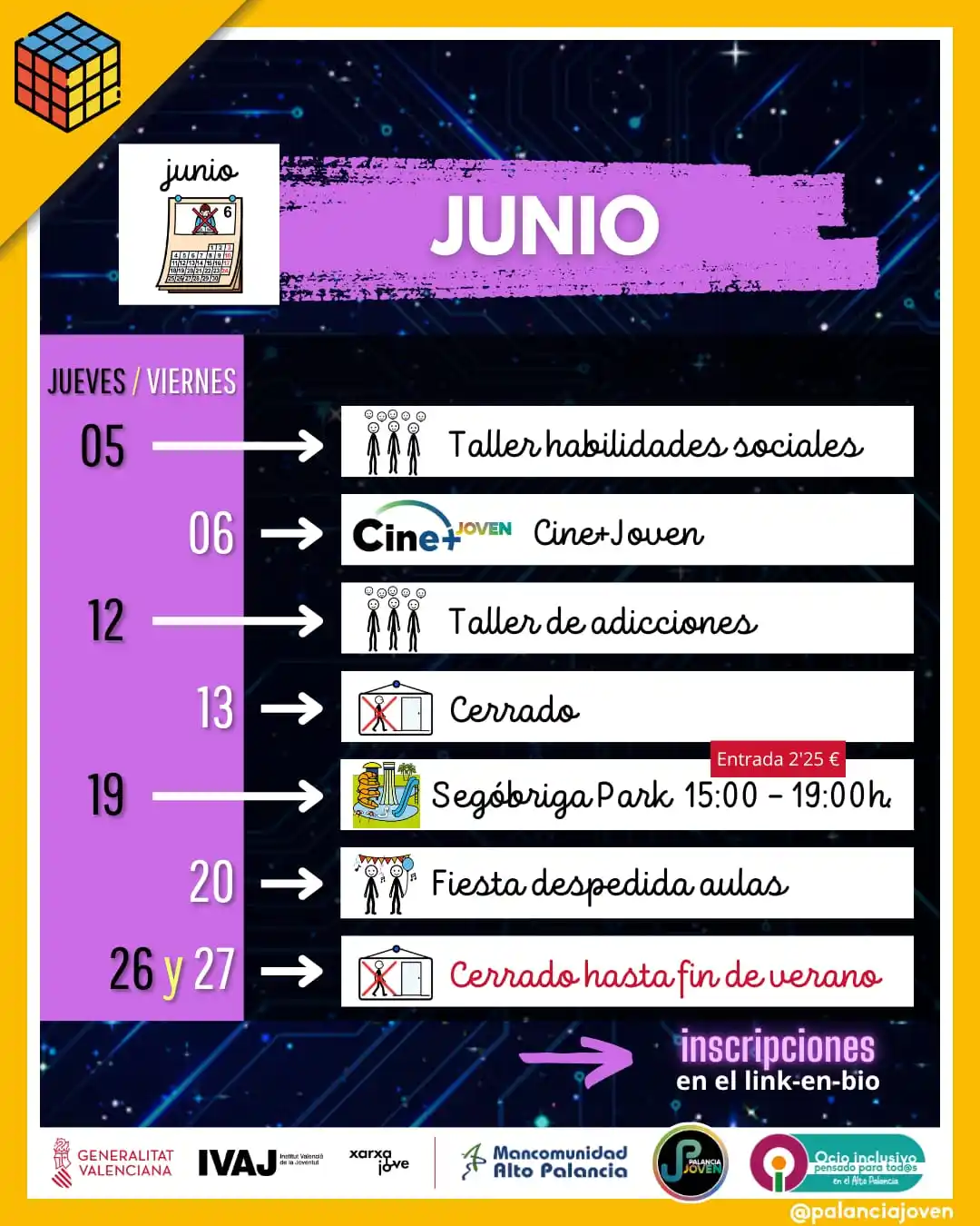 Image from 📣 Canal Palancia Joven: 🗓 Ya tenemos la programación de actividades de OCIO Joven para este m...