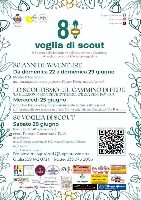 Image from Comune di Cavarzere: 🎉 80 VOGLIA DI SCOUT! L’Associazione Scout Cavarzere celebra 80 anni ...