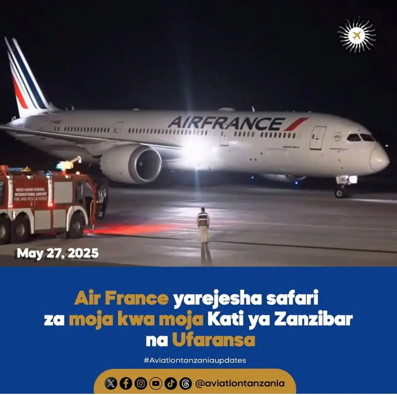 Image from Abdulsamad Channel : Air France yarejesha safari za moja kwa moja Kati ya Zanzibar na Ufara...