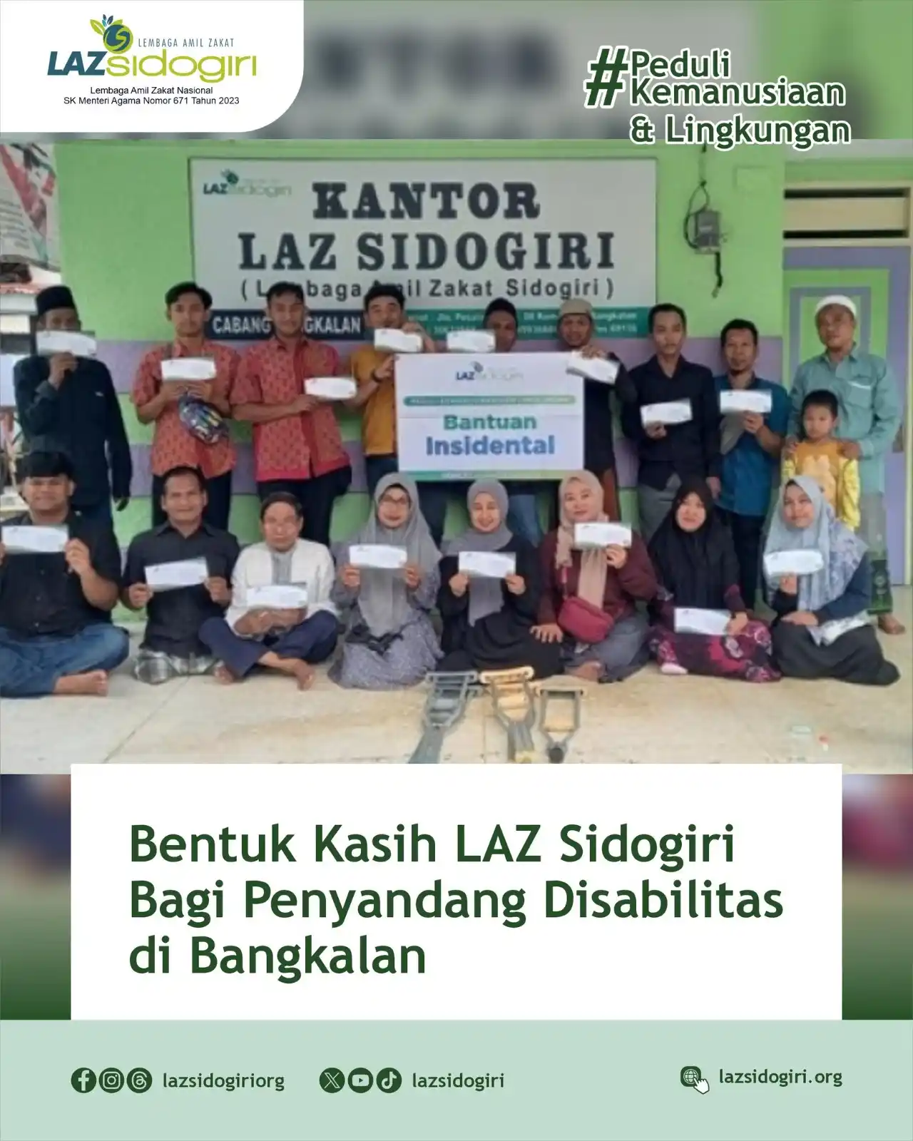 Image from LAZ Sidogiri: Bangkalan,- Kamis (08/05/2025) LAZ Sidogiri menyalurkan Bantuan Biaya ...