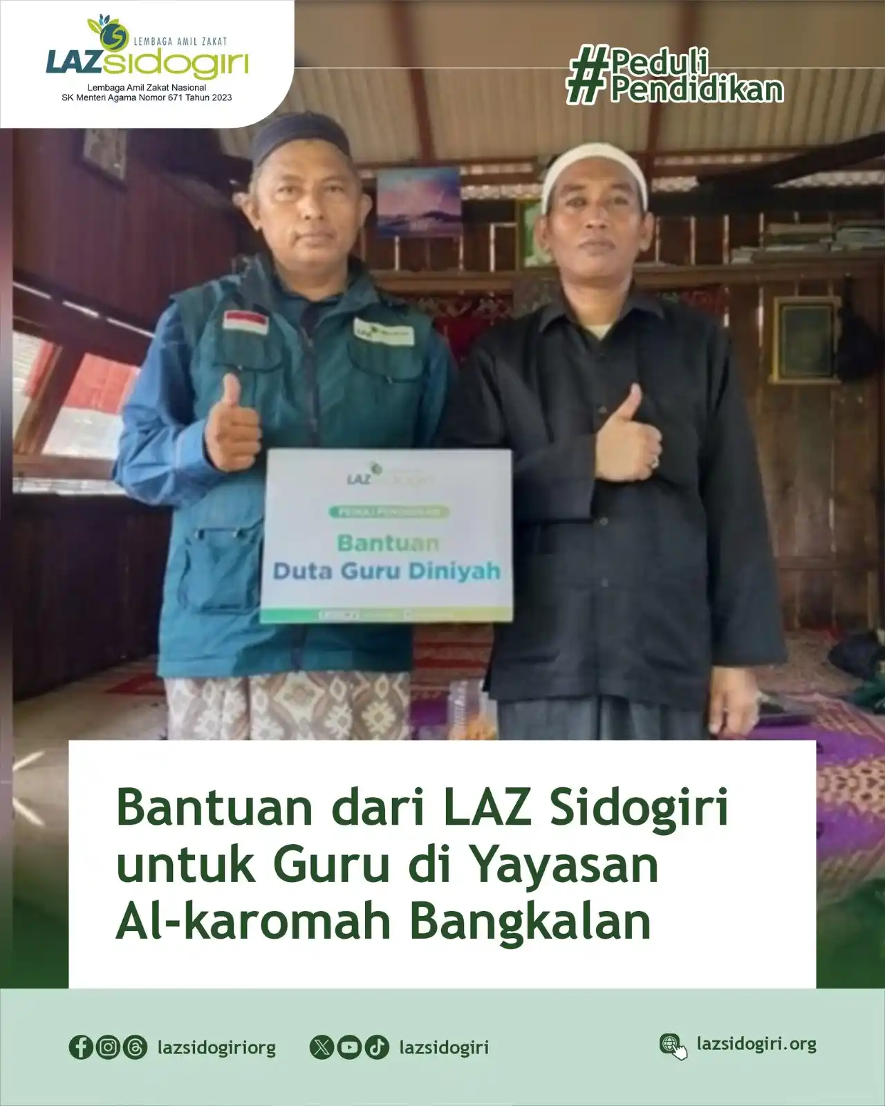 Image from LAZ Sidogiri: Bangkalan,- Senin, (12/052025) KH. Moch Ismail adalah sosok guru yang...