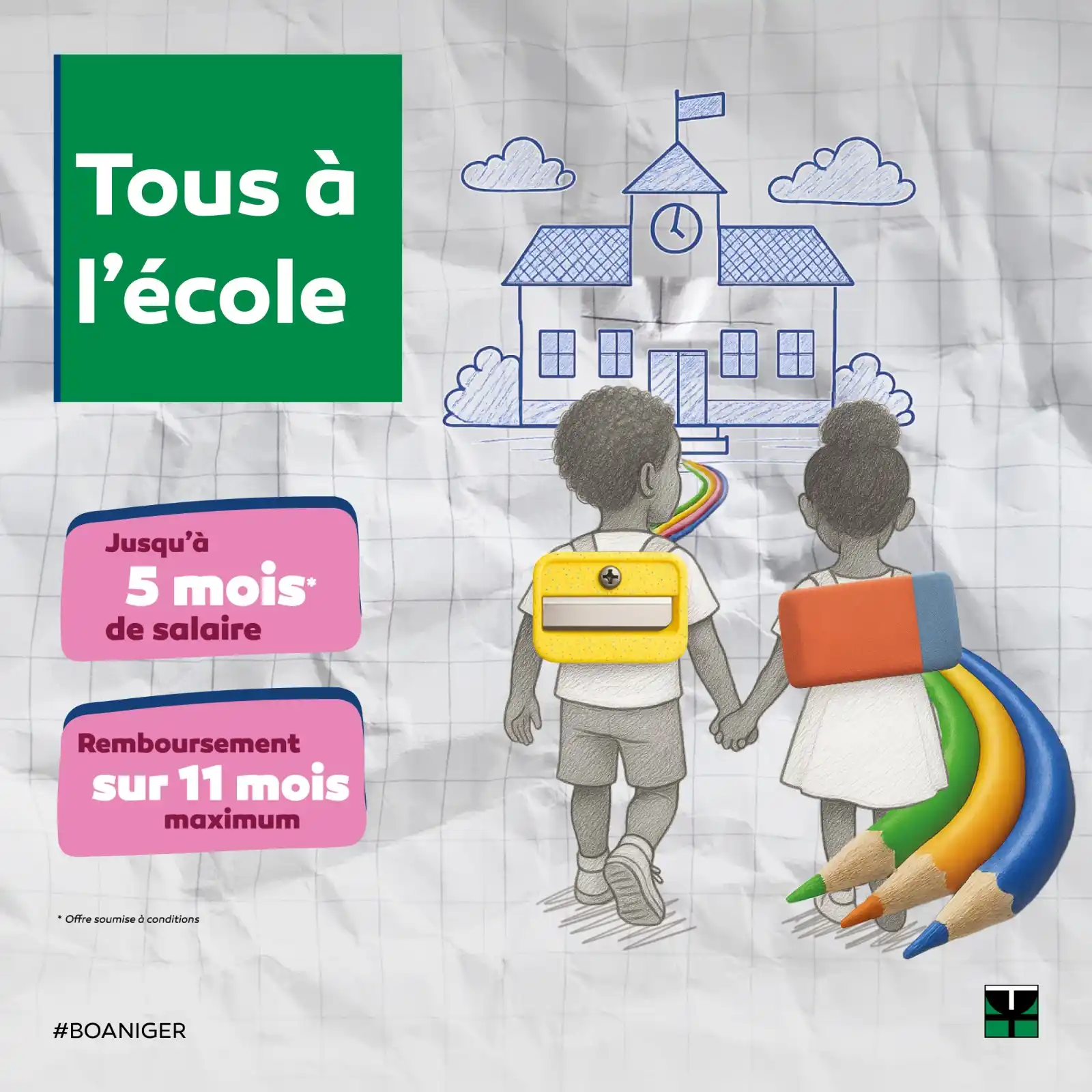 Image from BOA-NIGER Officiel: Bonjour à tous, C'EST PARTI, SUPER-PARENTS ! 🦸🏾♂️📣 Le prêt Tou...