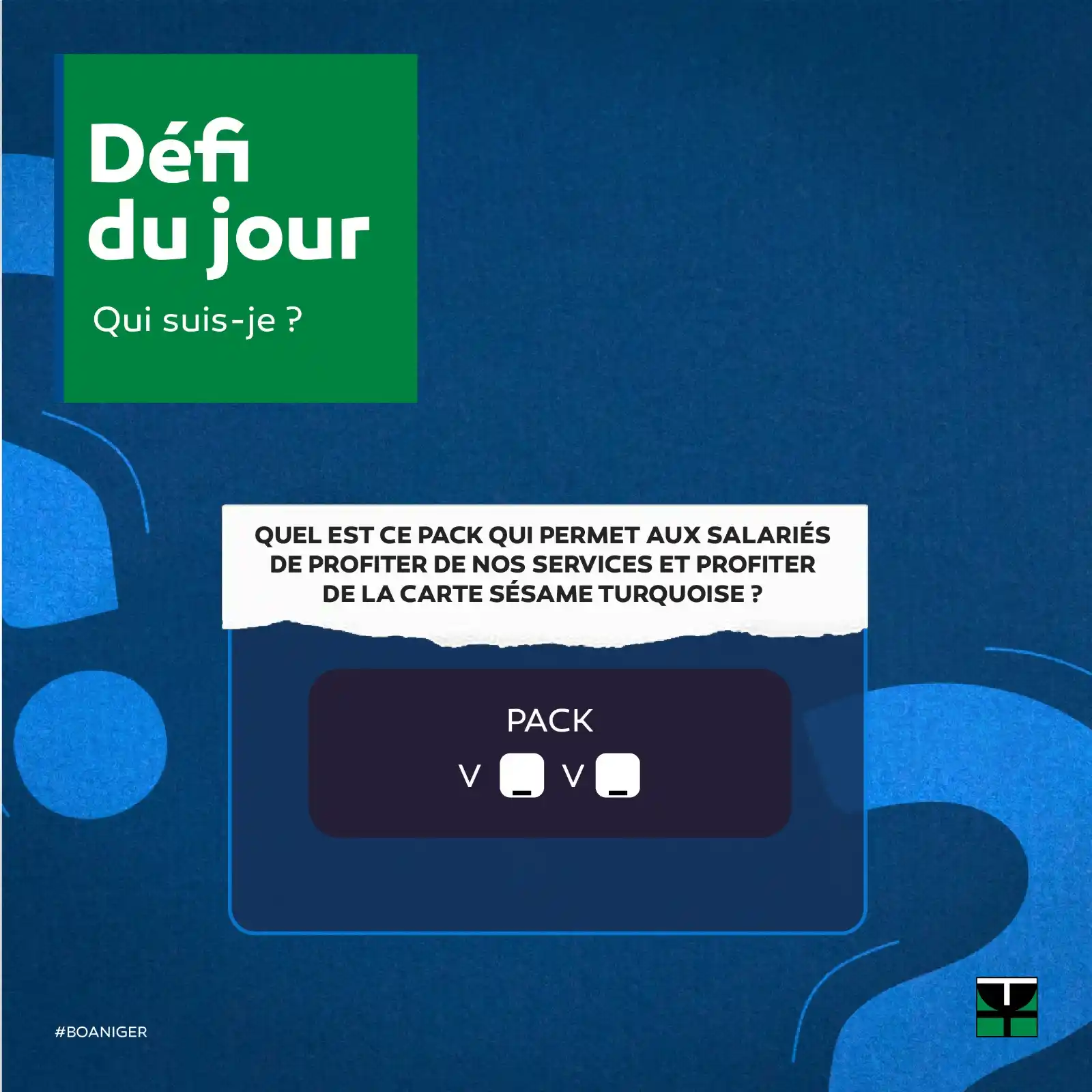 Image from BOA-NIGER Officiel: Bonjour tout le monde, Nous terminons la semaine avec un défi. Parta...