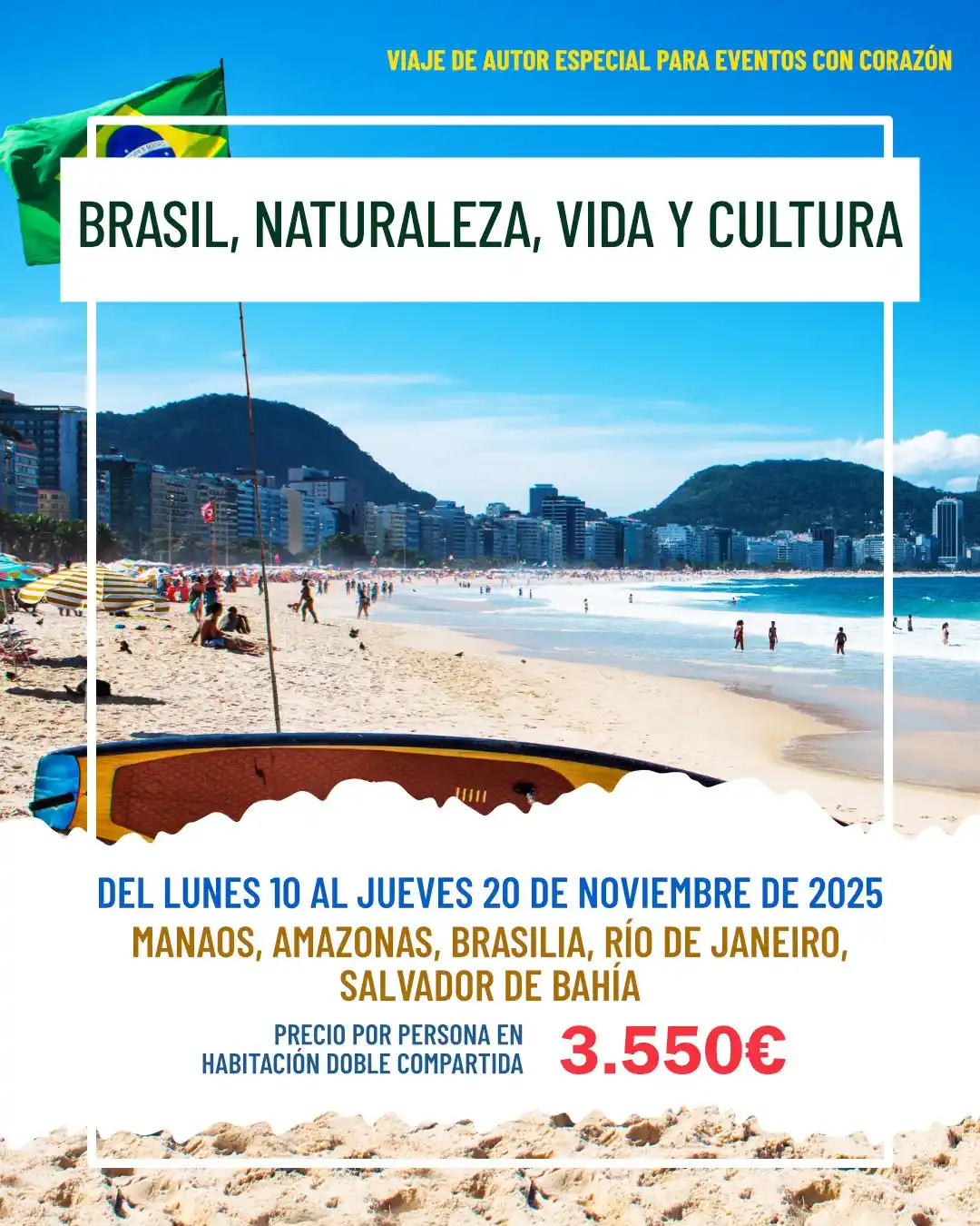 Image from Viajes Eventos con Corazón: 🇧🇷 ¡Nos vamos a Brasil! Ver Viaje 👀 👉 https://buff.ly/jno2lDF Un...