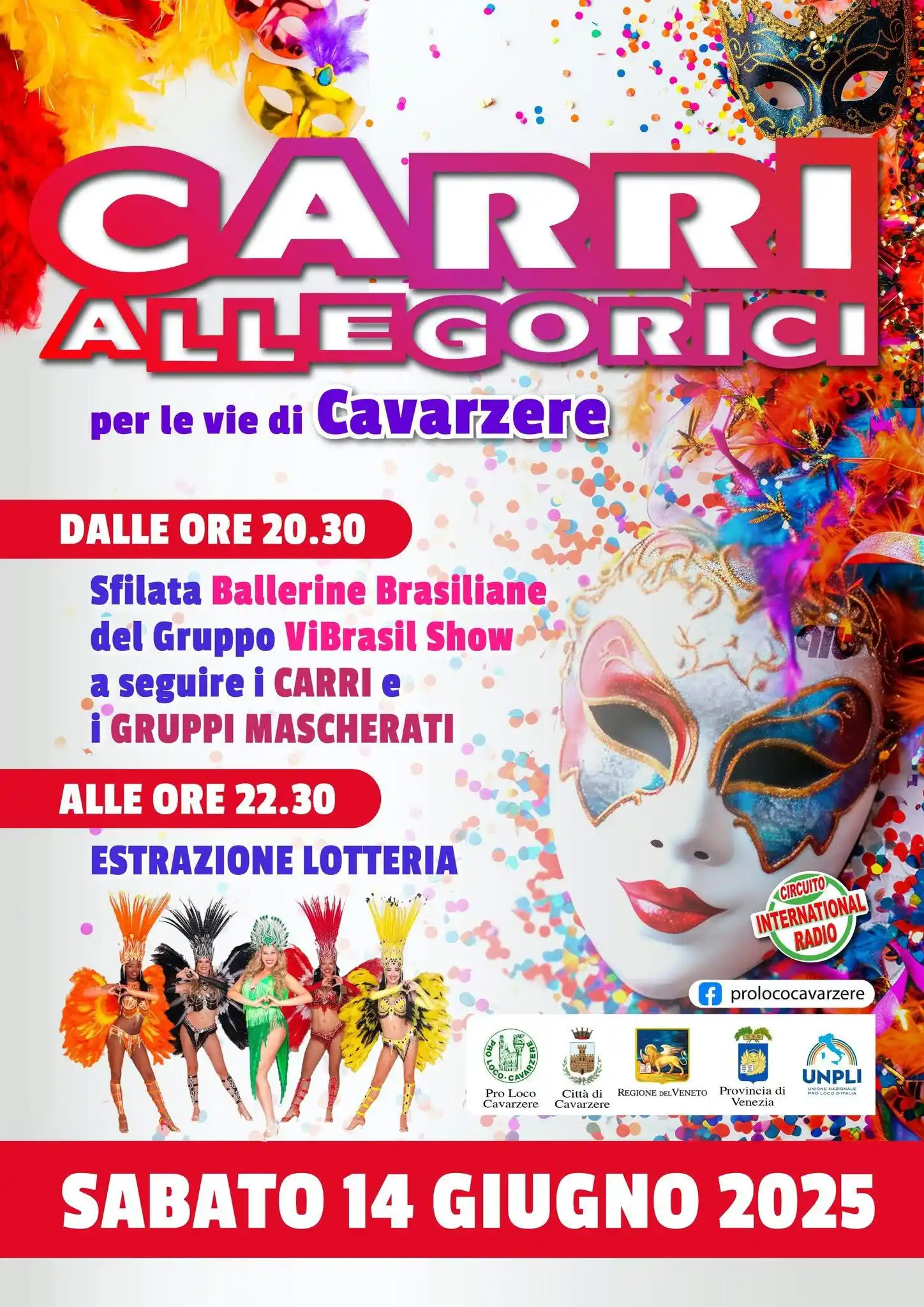 Image from Comune di Cavarzere: 🎭 CARNEVALE ESTIVO A CAVARZERE! 🎭 Sabato 14 GIUGNO 2025 le vie di Ca...
