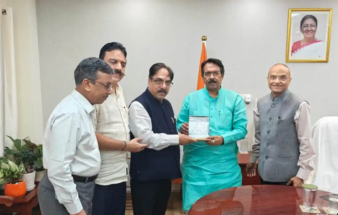 Image from ICMAI: CMA B B Nayak, President, ICMAI, CMA M K Anand Council Member, ICMAI a...