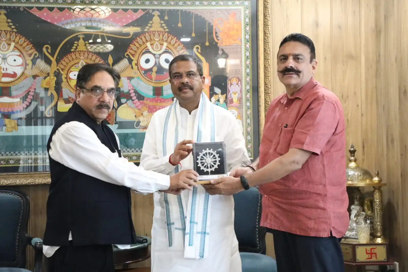 Image from ICMAI: CMA B B Nayak, President, ICMAI, CMA M K Anand, Council Member, ICMAI ...