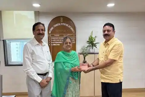 Image from ICMAI: CMA M K Anand Council Member, ICMAI and CMA B B Goyal, Chief Advisor, ...