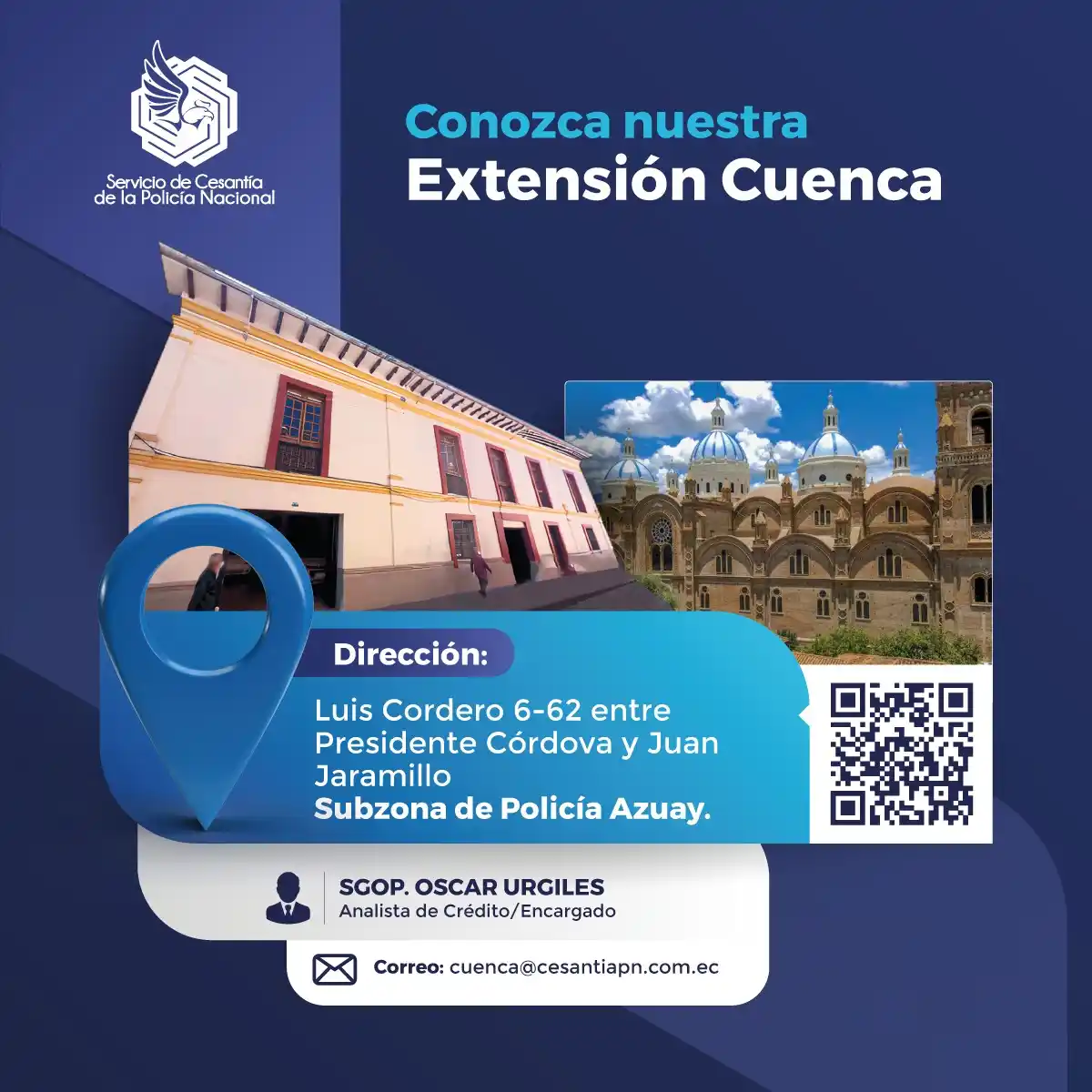 Image from Comunidad 3.01: 📍 *Conozca nuestra Extensión Cuenca* El *Servicio de Cesantía de la ...