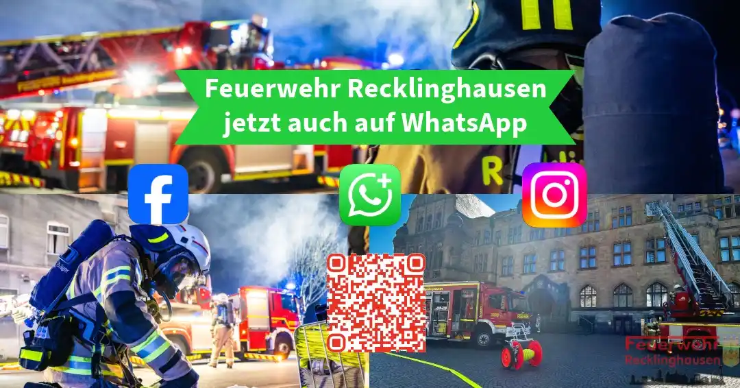 Image from Stadt Recklinghausen: Die Feuerwehr Recklinghausen informiert jetzt auch auf WhatsApp. Ihr e...