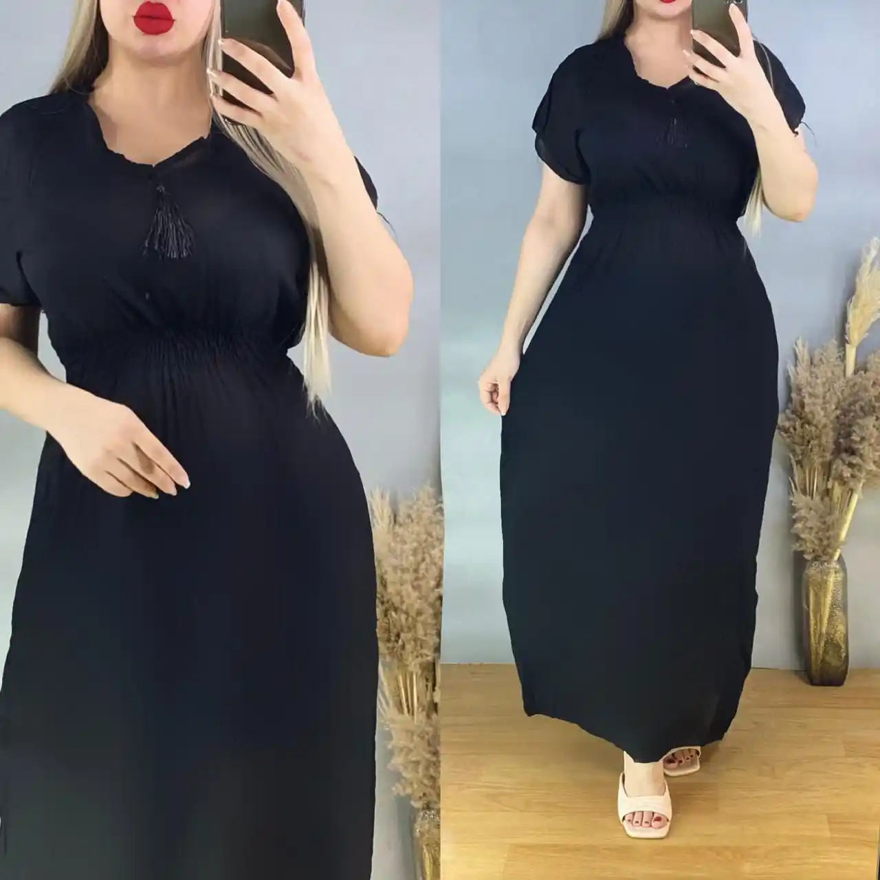 Image from متجر زهره🛍️للملابس👗: دشداشة طويلة خامة كشمير درجة اولى فري سايز حد ٨٠ كيلو توصيل جميع...