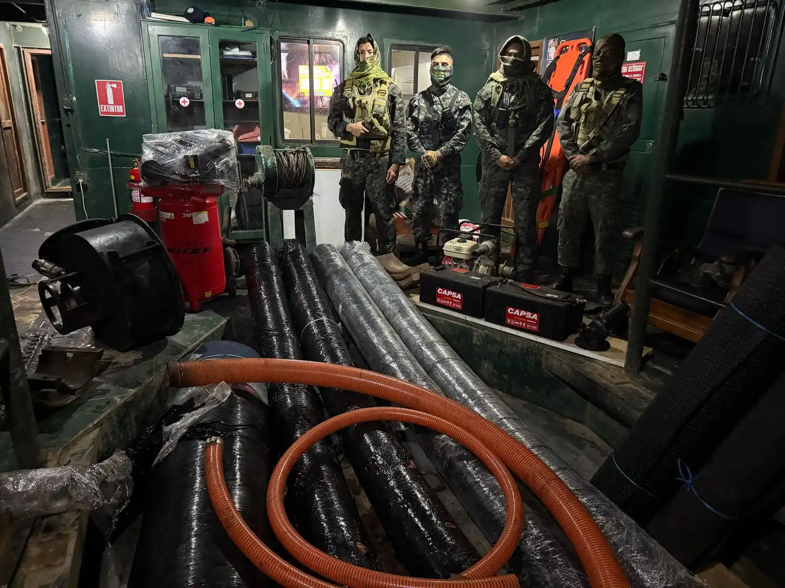 Image from ⚓️Autoridad Marítima Nacional🇵🇪: 📰El 4 de junio, durante acciones de la Policía Fluvial contra la mine...