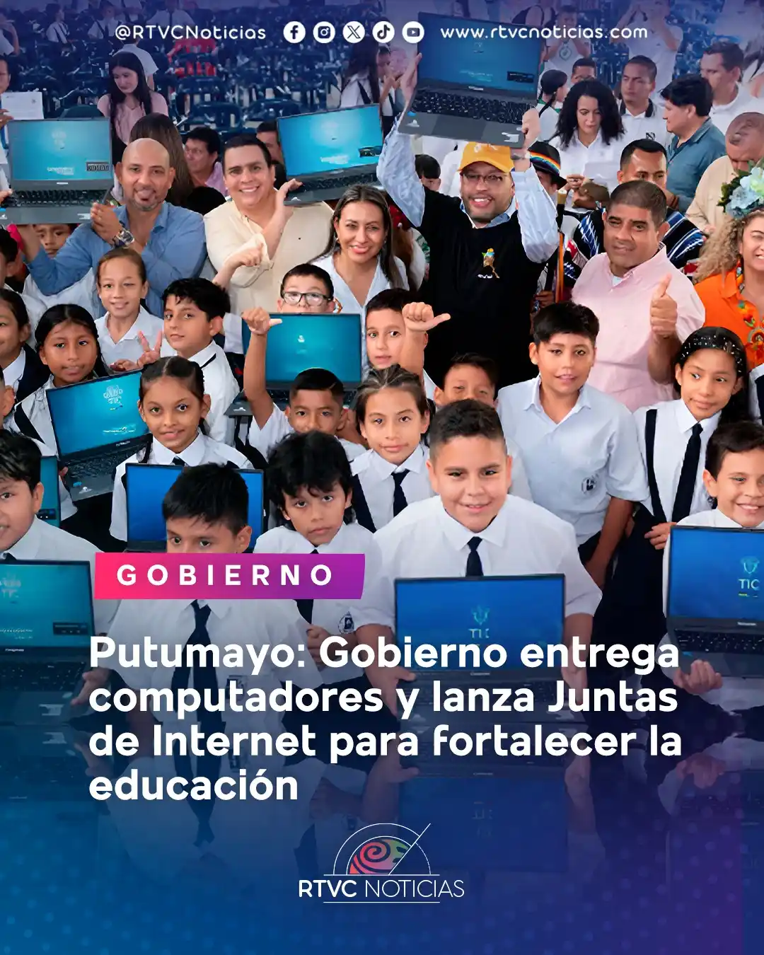 Image from RTVC Noticias 🇨🇴: 🏦💻El MinTic computadores en Mocoa, llevando tecnología, acuerdos com...