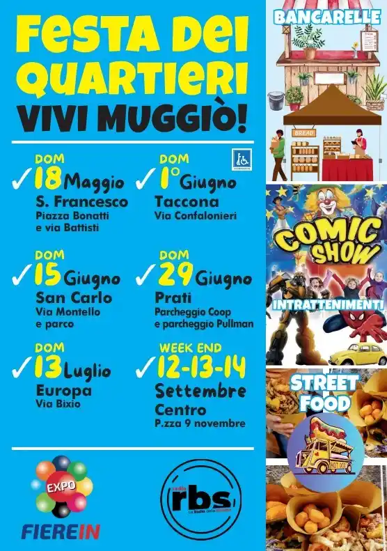 Image from Comune di Muggiò: 🎉 *Festa dei Quartieri: Quartiere Taccona* *Domenica primo giugno* pr...