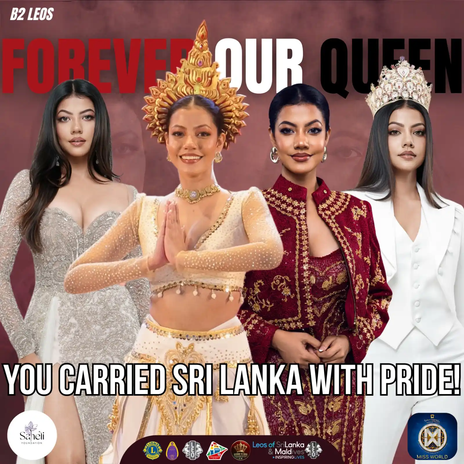 Image from Leo District 306B2, Sri Lanka & Maldives: Forever our Queen! Forever our Pride! 👑🔥 Sri Lanka is proud of you, ...