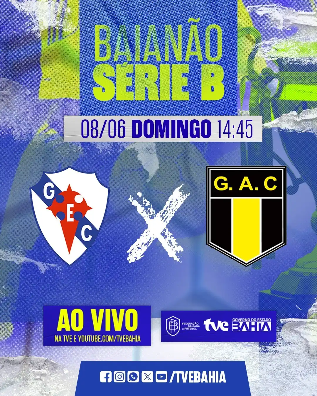 Image from TVE Bahia: Galícia e Grapiúna na TVE! 😄⚽ Neste domingo (08), Galícia e Grapiúna...