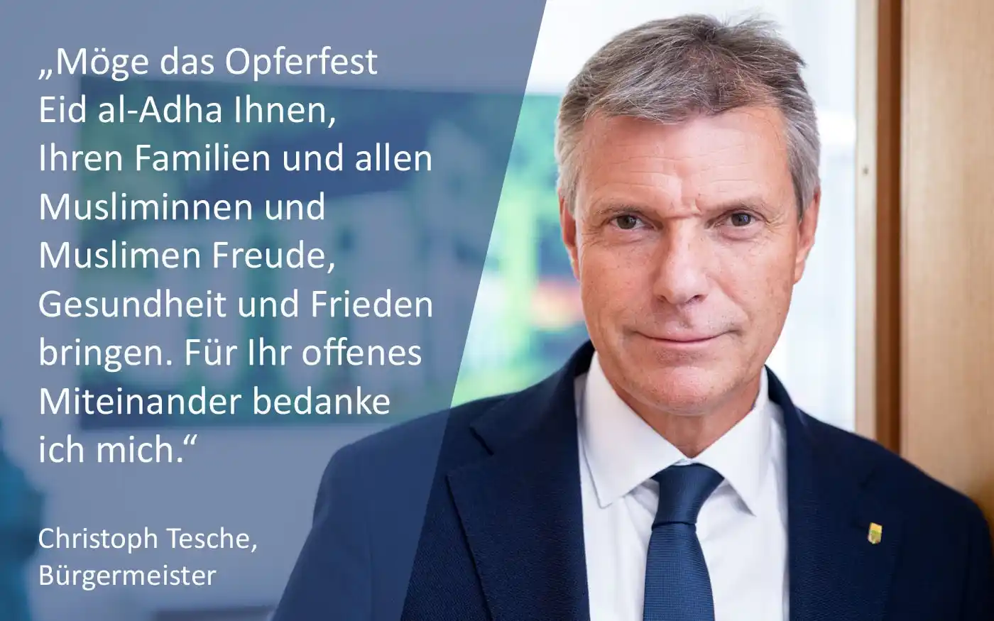 Image from Stadt Recklinghausen: Grußwort des Bürgermeisters Christoph Tesche zum Opferfest Eid al-Adha...