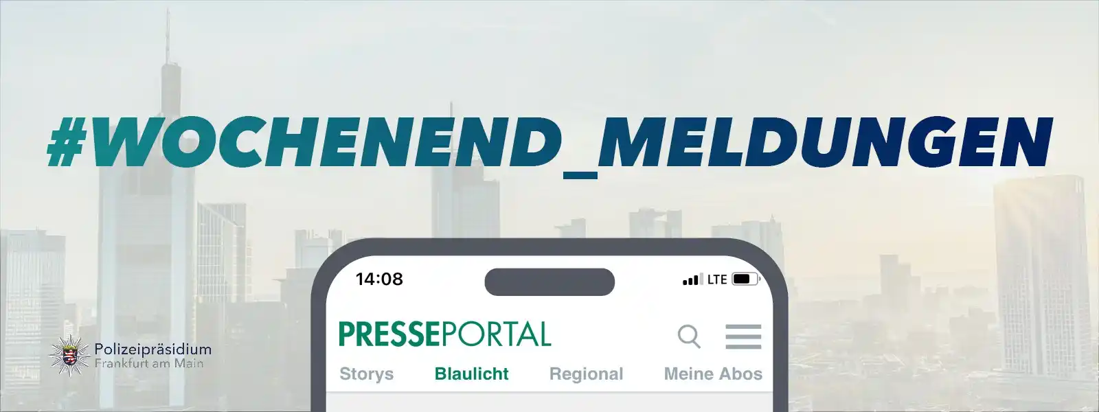 Image from Polizei Frankfurt am Main: Guten Morgen Frankfurt! 🌇 *Was war am Wochenende los?* 🚓 Ein 60-Jäh...