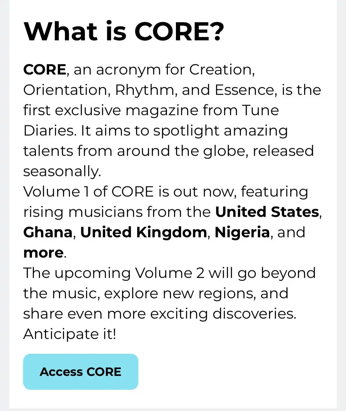 Tune Diaries post