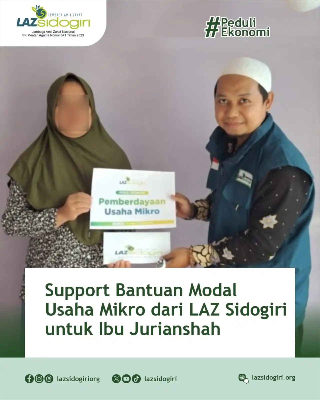 Image from LAZ Sidogiri: Kotawaringin Timur,- Selasa, (20/05/2025) LAZ Sidogiri melalui program...