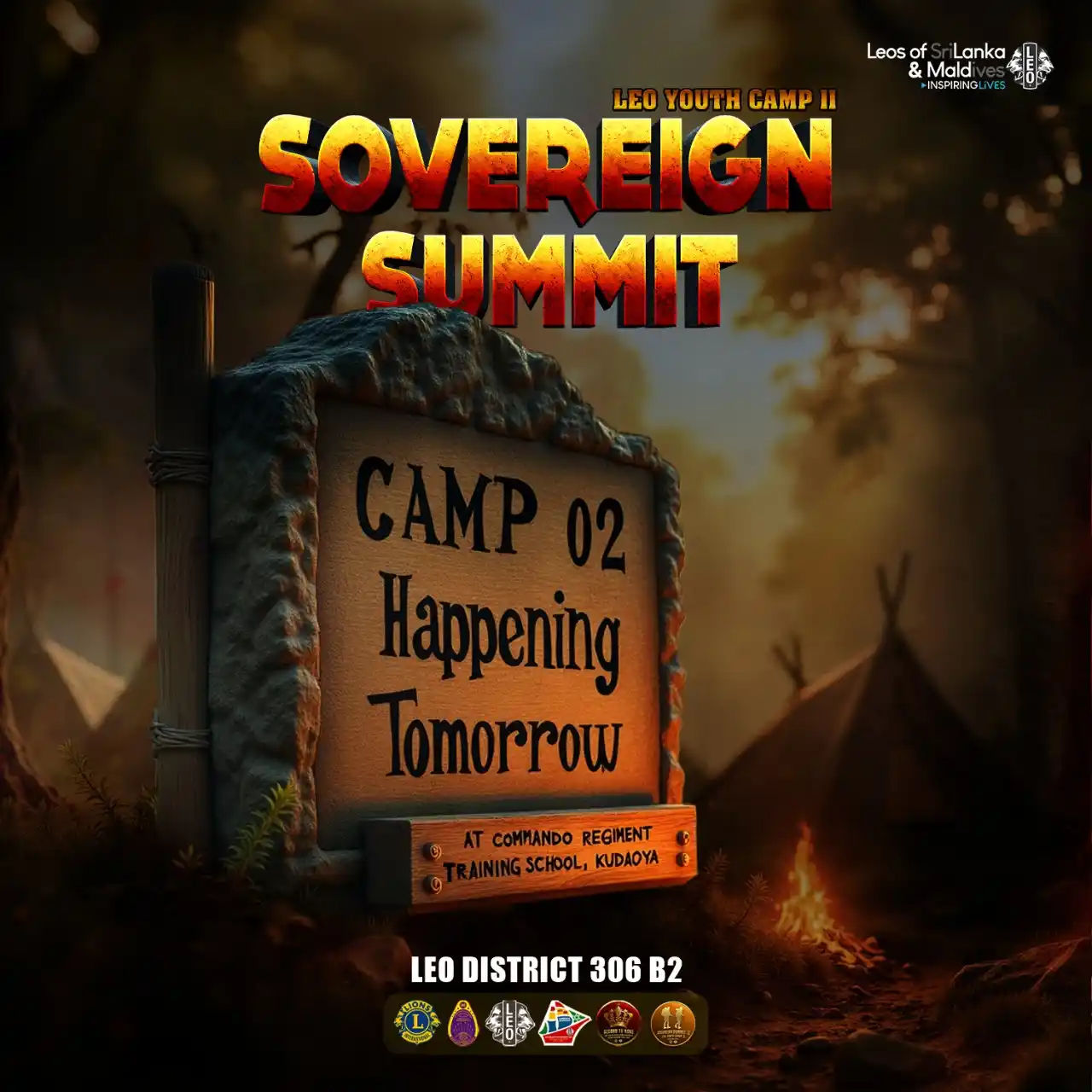 Image from Leo District 306B2, Sri Lanka & Maldives: *Leo Youth Camp II Day 02 – Happening Tomorrow! 🔥* Day 01 was a blas...