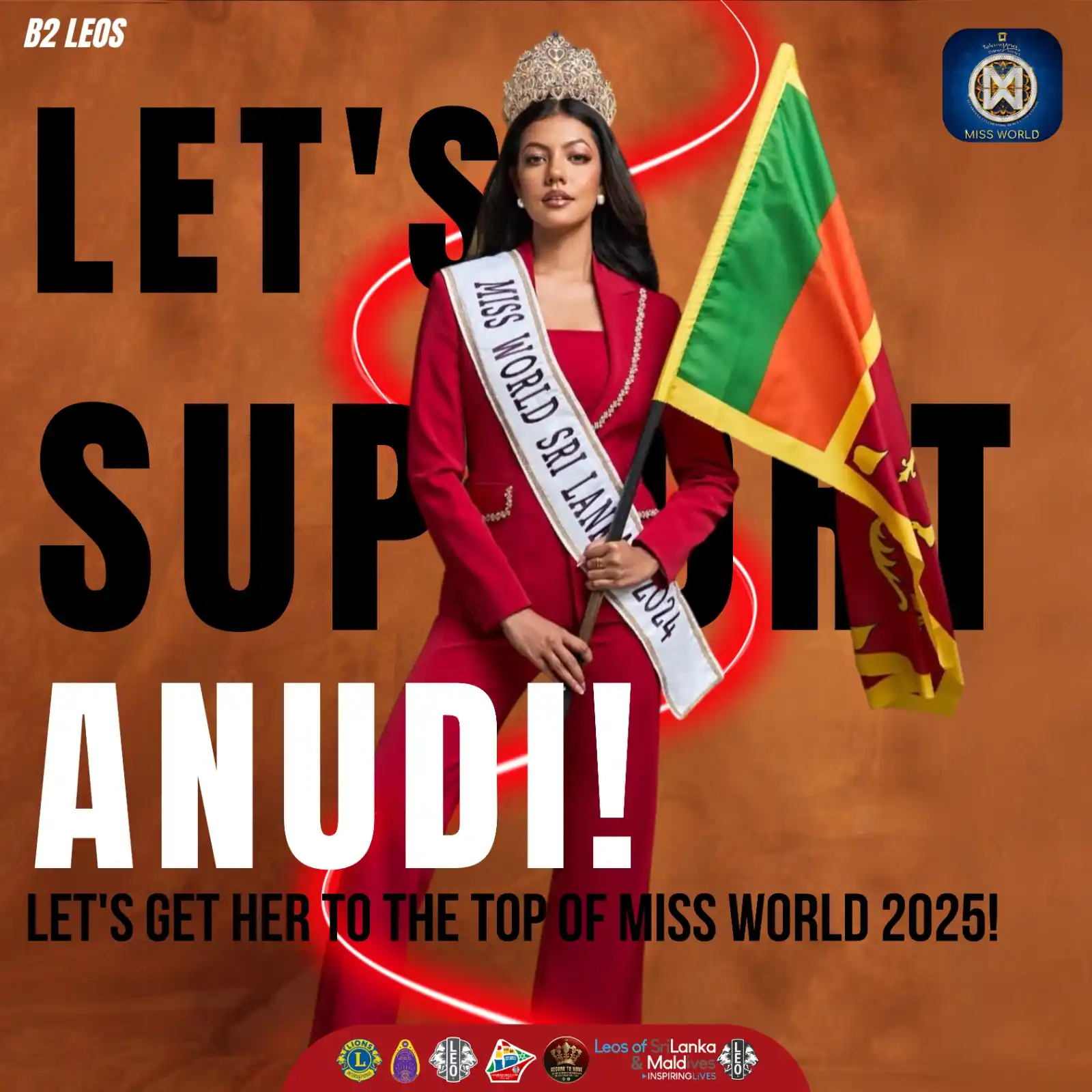 Image from Leo District 306B2, Sri Lanka & Maldives: Let’s Support Anudi to Bring the Crown Home! 👑🇱🇰 Anudi Gunasekara ...