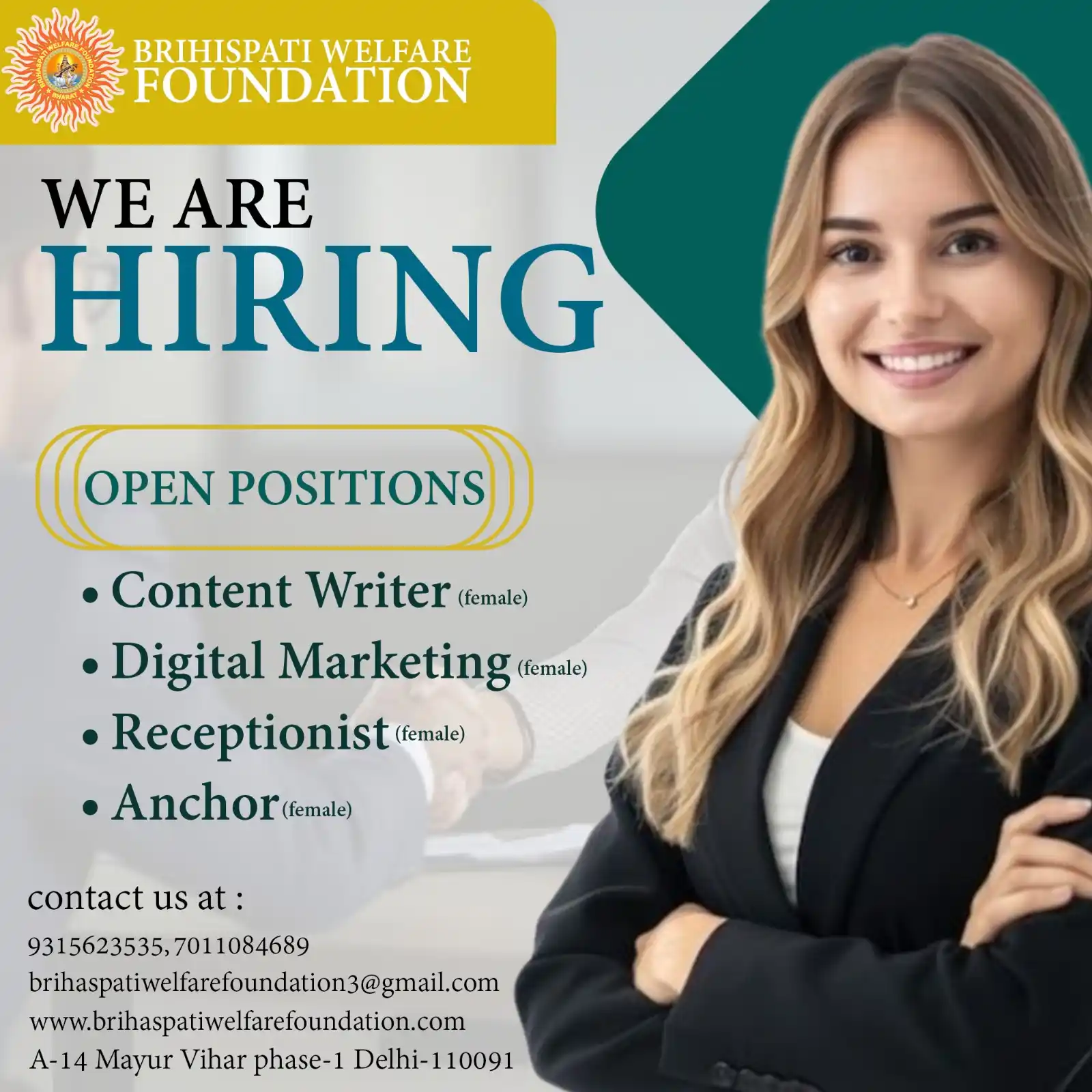 Brihaspati Welfare Foundation post