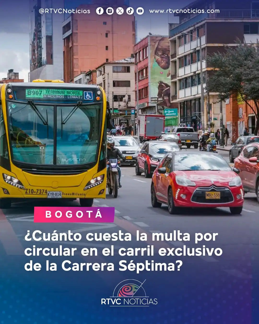 Image from RTVC Noticias 🇨🇴: 🚐🚍Los carriles preferenciales favorecen a más de 120.000 usuarios de...