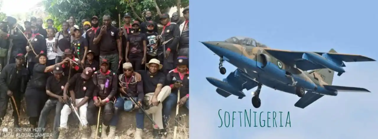 Image from Softnigeria.com: Nigerian Air Force Airstrike Kills Vigilantes in Zamfara During Anti-...
