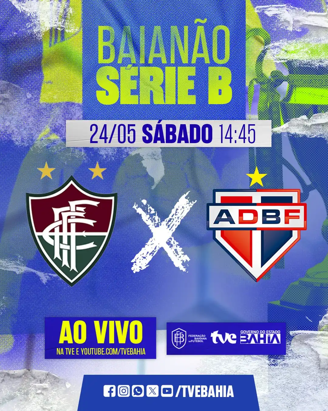 Image from TVE Bahia: Sábado de clássico na Princesa do Sertão! 👑 Fluminense de Feira e Ba...