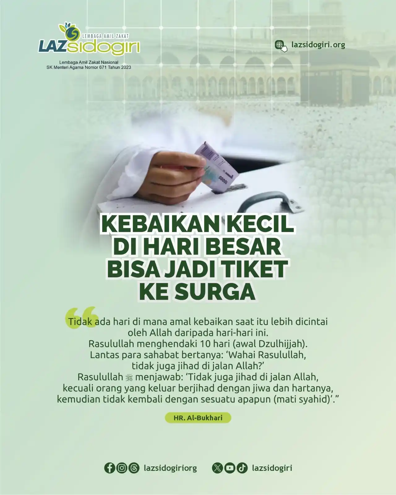 Image from LAZ Sidogiri: Sahabat, Rasulullah Shallallahu Alaihi Wasallam mendorong para sahabat...
