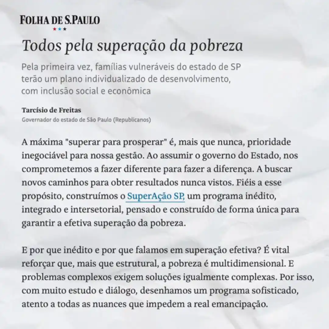 Tarcísio de Freitas post