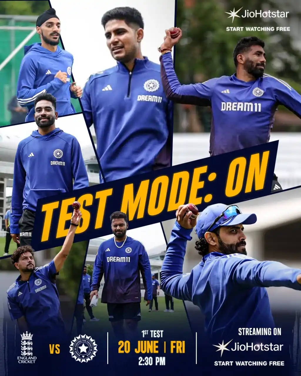 Image from Cricnewws: _*Seekhne nahi, sikhane aaye hain! 🇮🇳 💙*_ Team India’s red-ball sq...