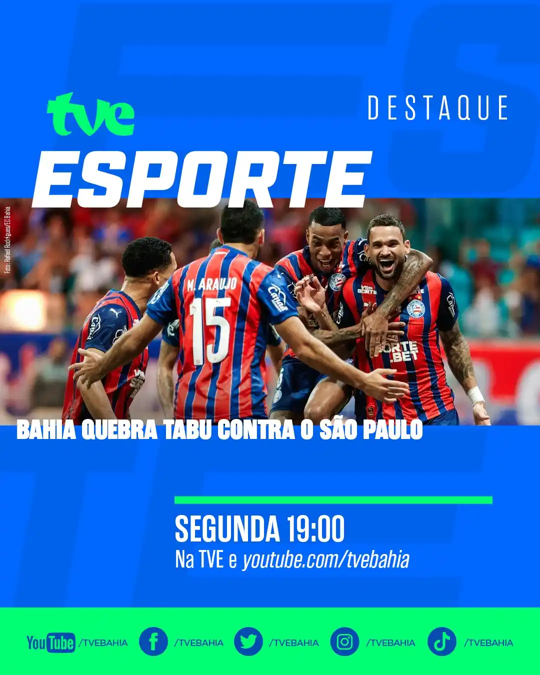 Image from TVE Bahia: Segunda chegou e é dia de TVE Esporte ⚽✨ A semana começa feliz para o...