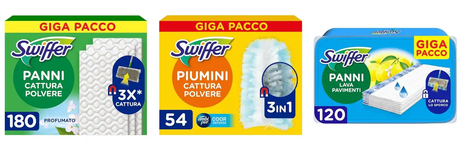 Image from PrezzoFolle: 🛍 _Swiffer Panni Cattura Polvere, 180 Panni Microfibra Dry_ ‼️ Minimo...