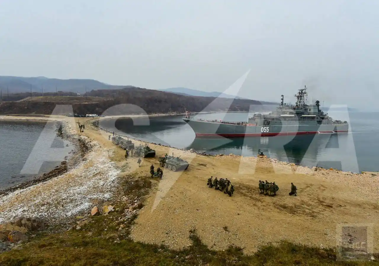 Image from ASTRA: Two powerful blasts on May 30 in Desantnaya bay area in Primorye carri...
