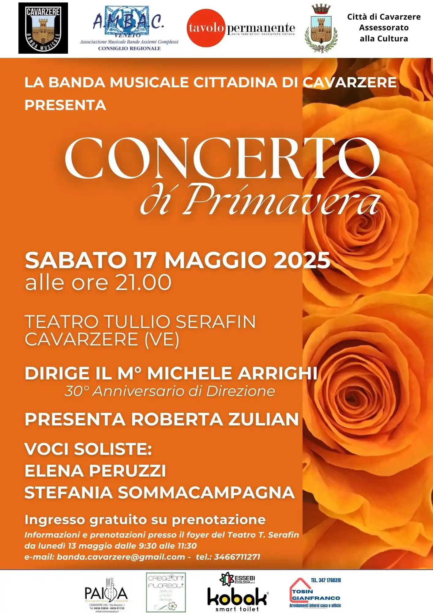 Image from Comune di Cavarzere: 🎼 Vi aspettiamo Sabato 17 Maggio alle oer 21:00 nella meravigliosa co...