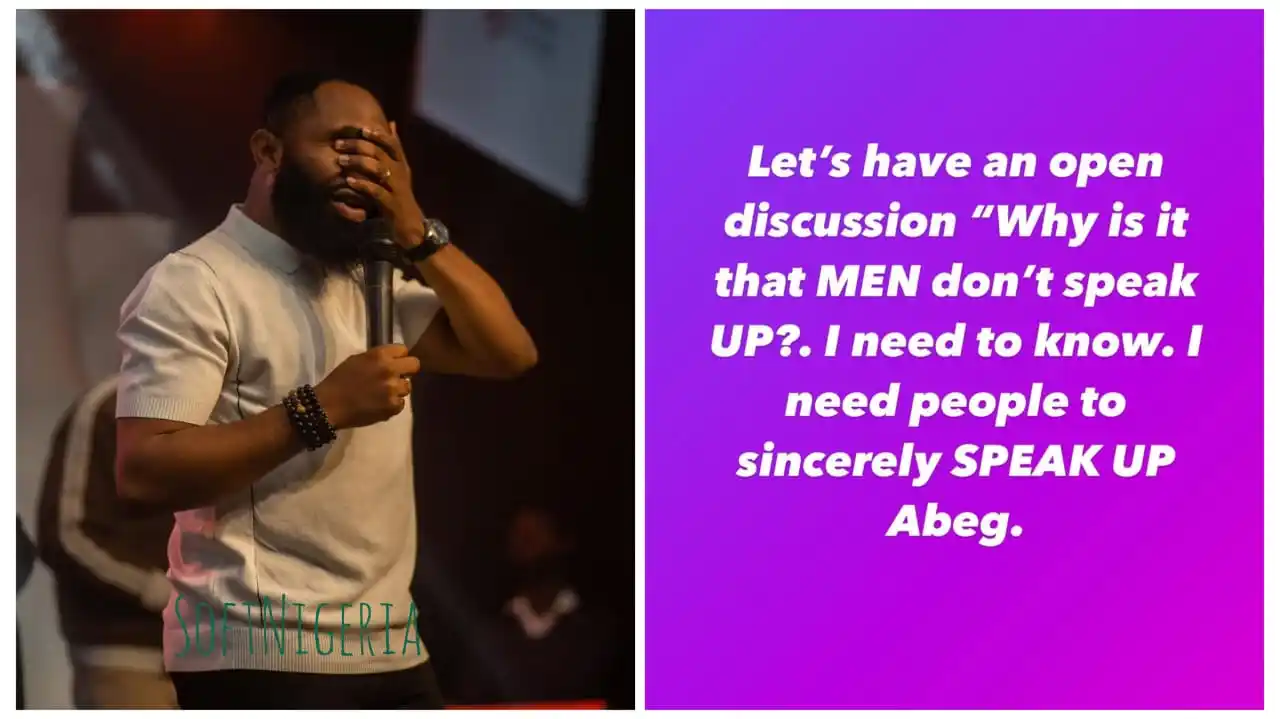 Image from Softnigeria.com: Why is it that MEN don't speak UP?” – Woli Arole <a class="text-blue-...