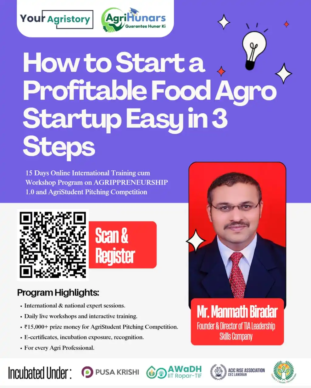 Image from Your AgriStory: 🛑 *15-Days Online International Training-cum-Workshop Program on "AGR...