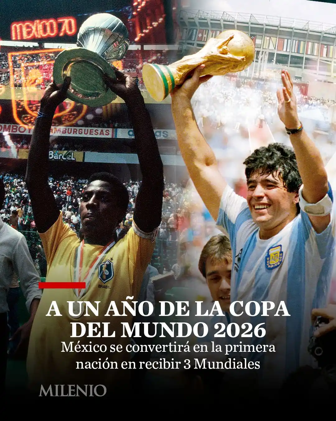 Image from Milenio Noticias 🗞️📺: 🏆 A exactamente un año de la inauguración del Mundial 2026, la jefa d...