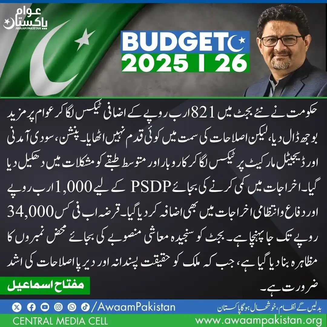 Image from Awaam Pakistan: Another year, another budget, and yet another missed opportunity! The ...