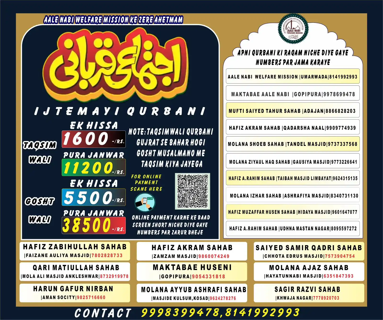 Aale Nabi Welfare Mission (Surat) post