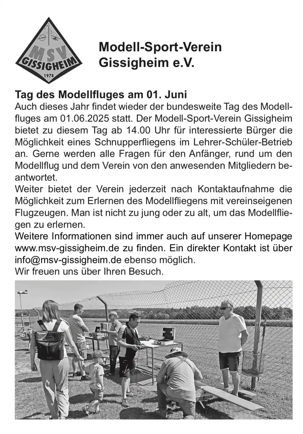 Image from Ralf Dörr für DICH, für UNS, für KÖNIGHEIM: Bundesweiter Modellflugtag 2025 beim Modellflugverein Gissigheim ✈️ Sc...