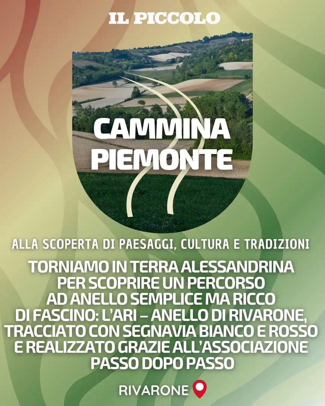 Image from Il Piccolo di Alessandria: Campi, ciliegi, il Tanaro e un punto panoramico con vista fino al cast...