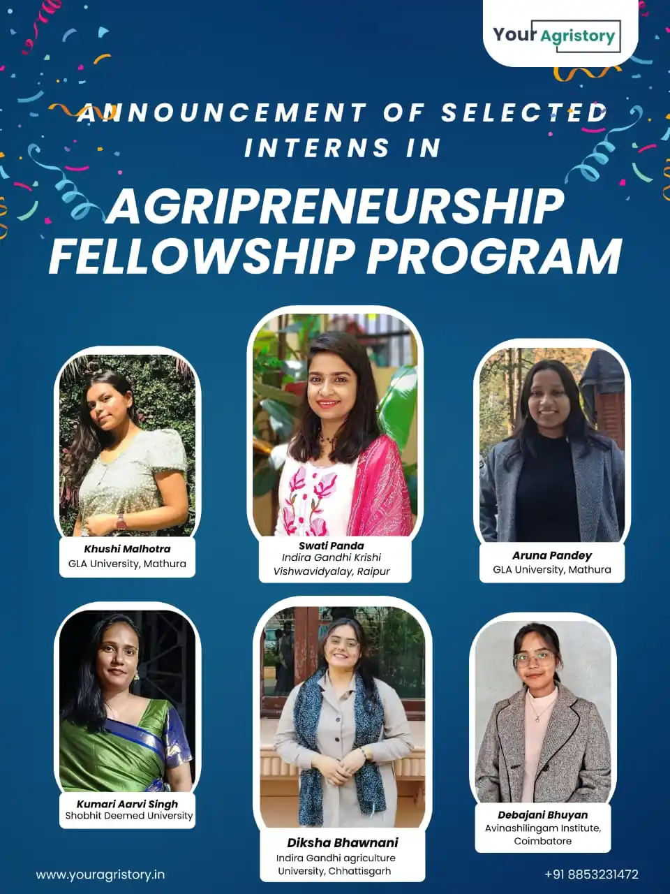 Image from Your AgriStory: Congratulations to all the selected interns !🎉🎉🎉🎉 We’re beyond exc...