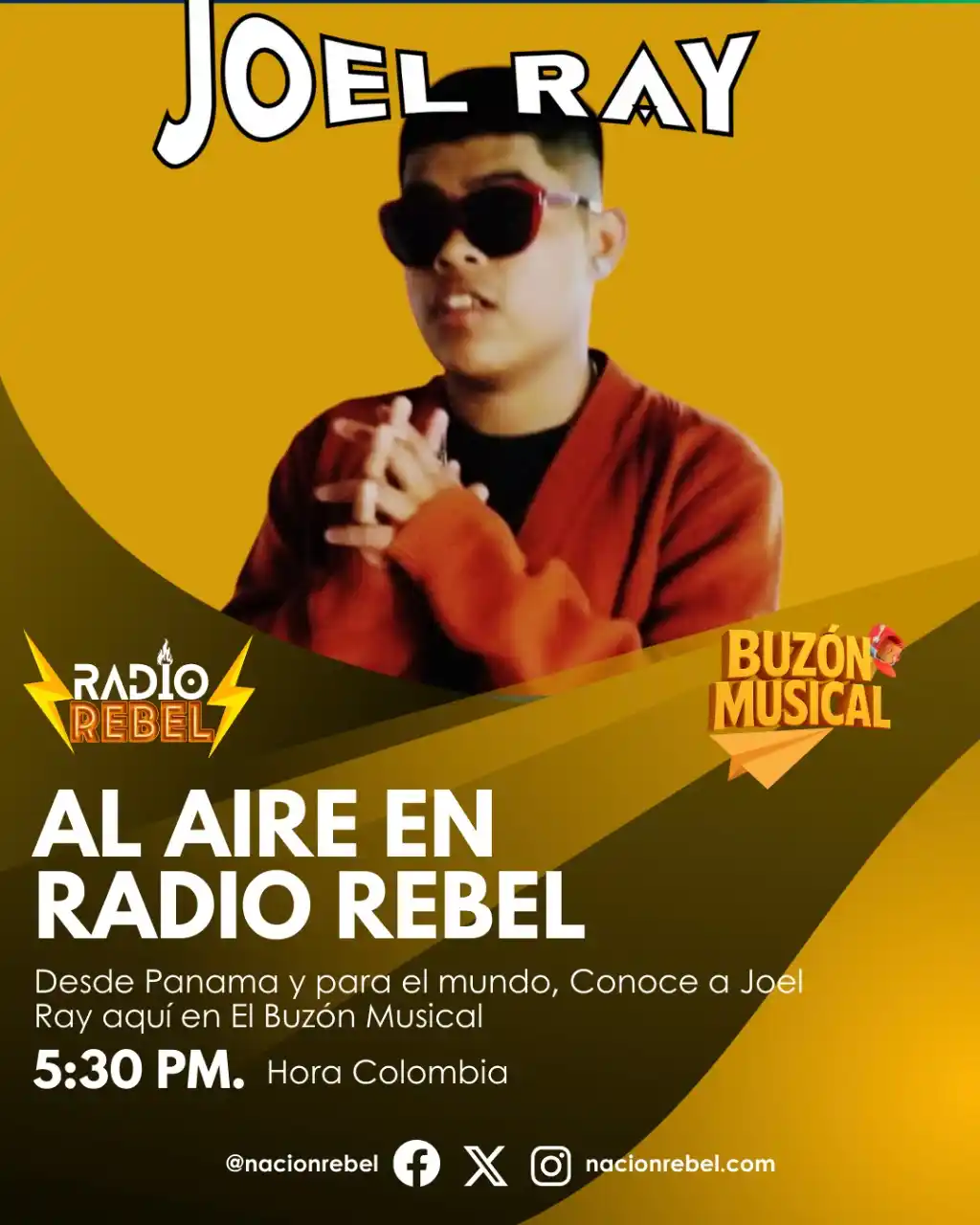 Image from Emisora Radio Rebel: _DESDE PANAMA Y PARA EL MUNDO 🇧🇵🇦🤝🇨🇴_ *Joel Ray* llegan al Buzó...